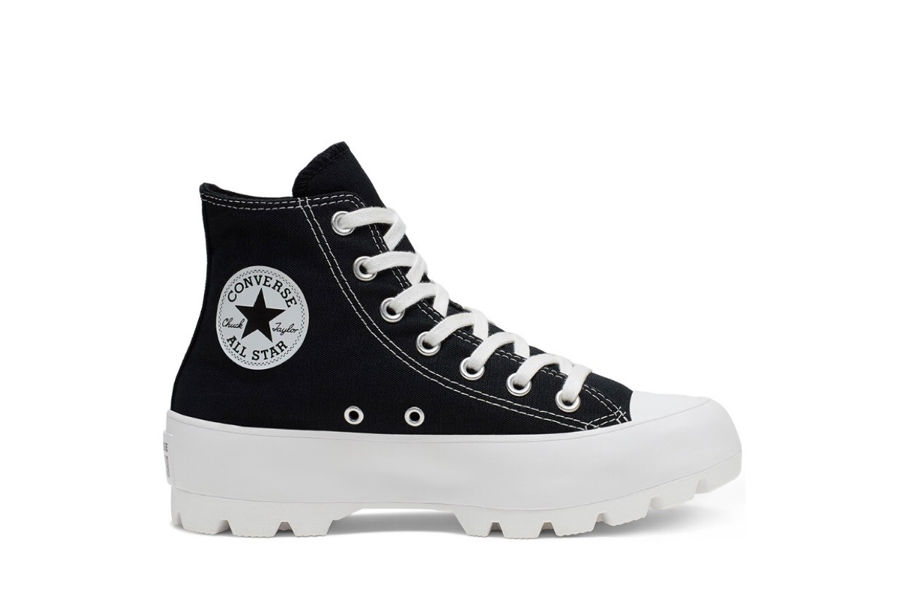 Fashion Converse Chuck Taylor CTAS Lift Hi, Zapatillas para Mujer, Blanco