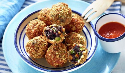 Bolitas de arroz y verduritas