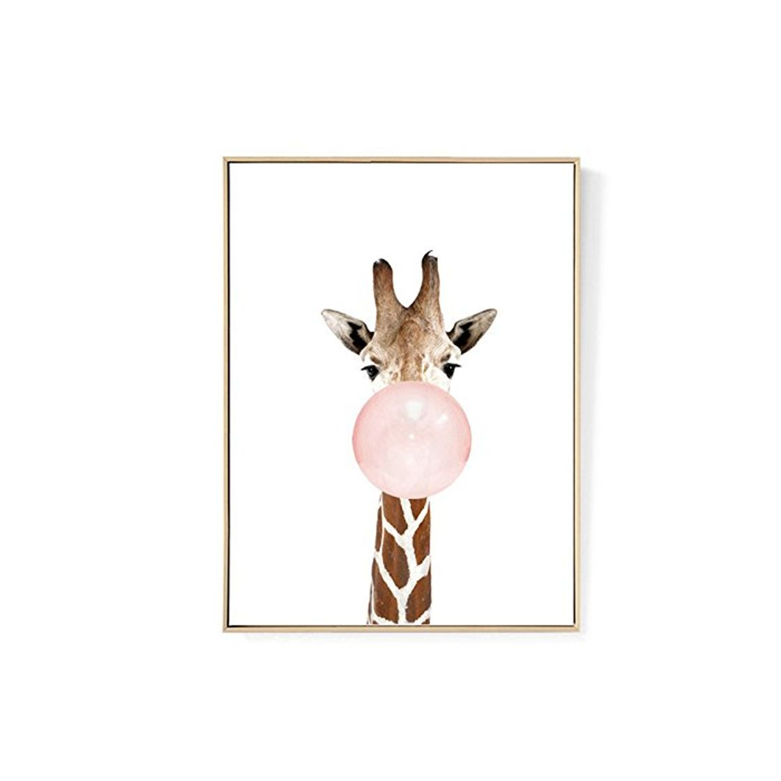 Products WOVELOT Kawaii Animal Jirafa Poster de Impresion de Arte Pintura de Lona