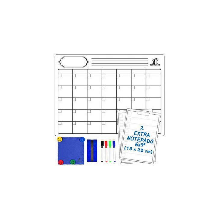 Producto Set de Calendario Magnético Mensual - Grande Planificador Pizarra Blanca 43x33cm