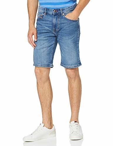 Cortefiel C8Ck Berm Denim Vaqueros Straight, Azul