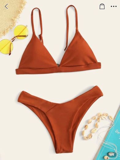 Bañador bikini cortado alto triángulo 