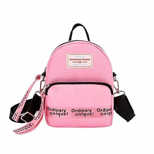 ZPDHY Mochila Mujer Moda Bolsos de Hombro de Lona Sencillos Damas Mini