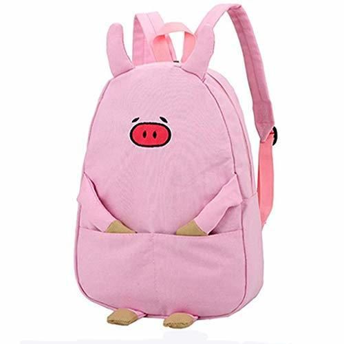 VHVCX Mochila De Lona De Las Mujeres Piggy Impresión Linda Escuela Bolsa