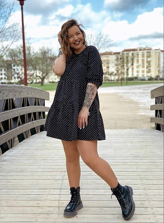 Social Vestido mini bolinhas 