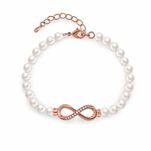 Products GEORGE · SMITH ❤Regalos Mamá❤ Pulseras Brazalete Perlas Blancas para Mujer Pulsera