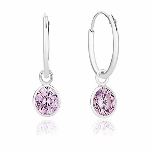 Producto DTP Silver® – Pendientes de Aro Pequeños - Plata 925 - Cristal