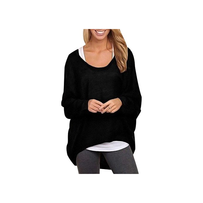 Producto Jerseys de Punto Mujer Sueter Tejido Señora Suéter Mujeres Jersey Oversize Largo