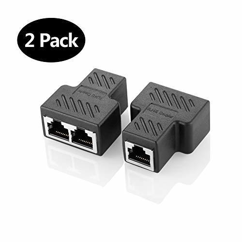 Producto Conectores Splitter RJ45 Adaptador 1 a 2 Ethernet Splitter Coupler Enchufe doble