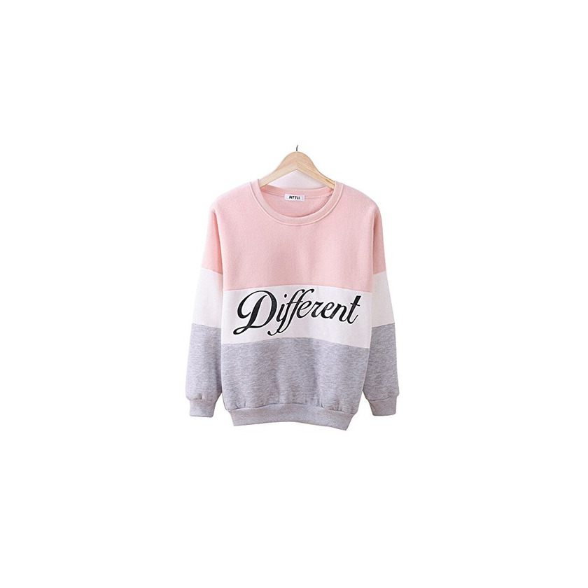 Social Masterein Las mujeres de lana patchwork letra impresa sudaderas O cuello de