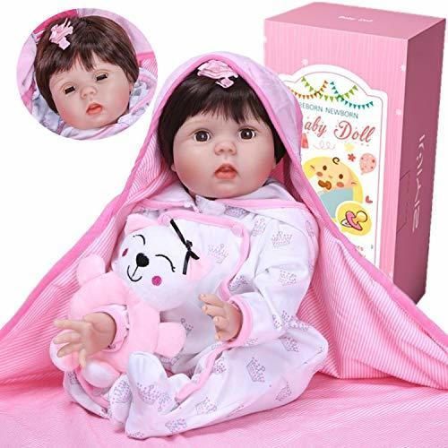 Place ZIYIUI 55 cm Reborn Baby Dolls Vinilo Suave Silicona Niña Muñeca Reborn