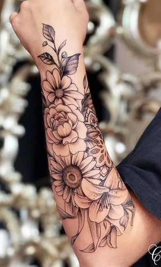 Tatuagem de Flores 