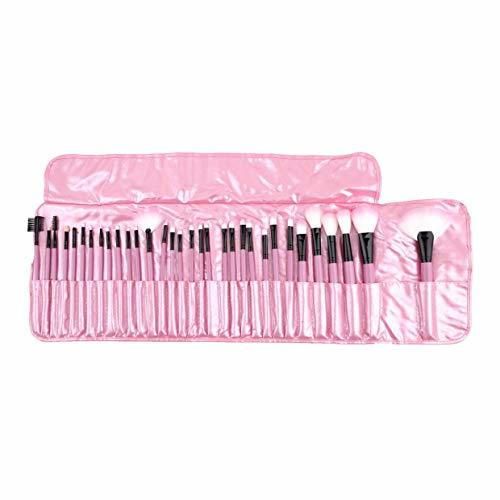 MXECO Woman's Pink 32 piezas de maquillaje Pincel Maquiagem Professional Superior suave