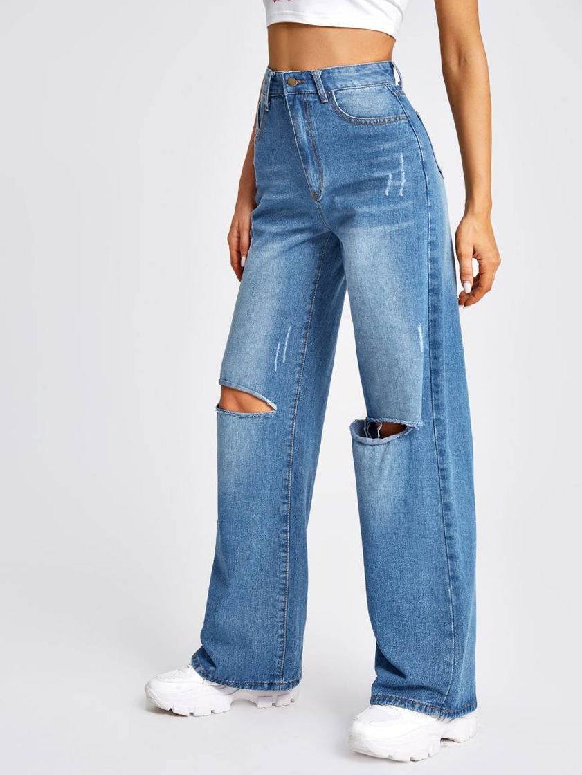 Moda Calça Jeans Mom