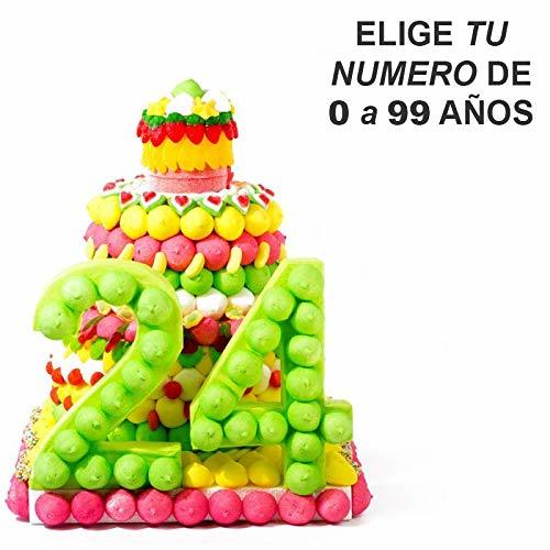 Social tarta cumpleaños con números de años