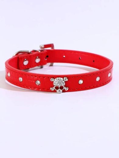 Pieza Collar De Perro Colgante Con Cráneo

