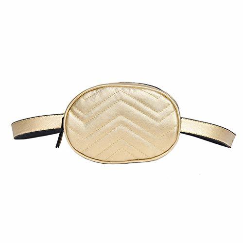 Social OKMPL Riñonera Bolso para Mujer Moda Bolso De Cuero Negro Bolso para