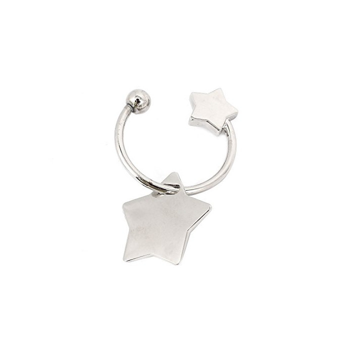 Social DealMux Bola Metal parafuso Keychain Pentagram Estrela U Chaveiro Pingente de Prata