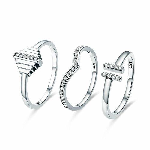 Social WL Anillo 925 Nupcial Conjunto De Plata Luminosa Anel Mulheres Jóias De