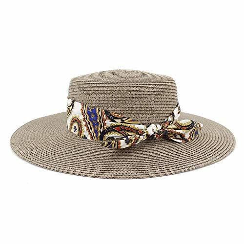 Hats M.J.Z Sombrilla de Playa para Mujer Sombreros de Paja Sombreros de