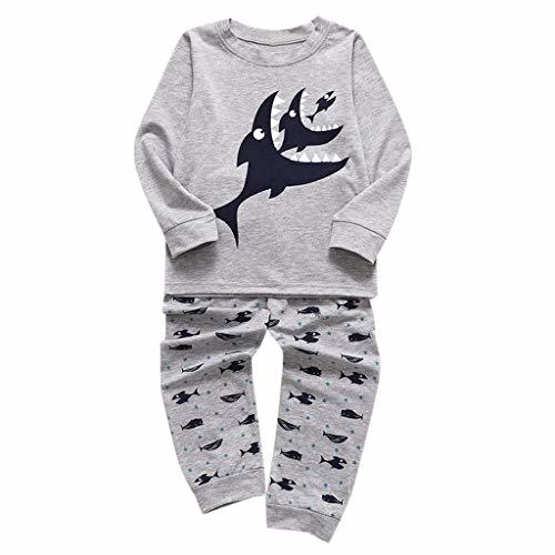 Product K-youth Ropa De Dormir Cuatro Estaciones Pijamas Bebé Niño Camiseta de Manga