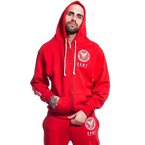 GRIMEY Sudadera Core Zipper Hoodie FW17 Red-M