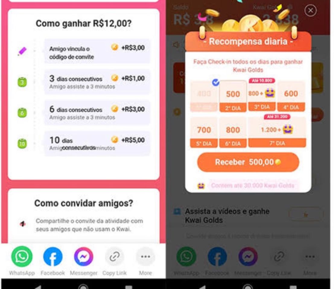 App Gente,com esse app vocês podem receber dinheiro em casa.