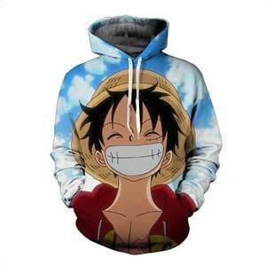 One Piece Luffy 3D hoodie
