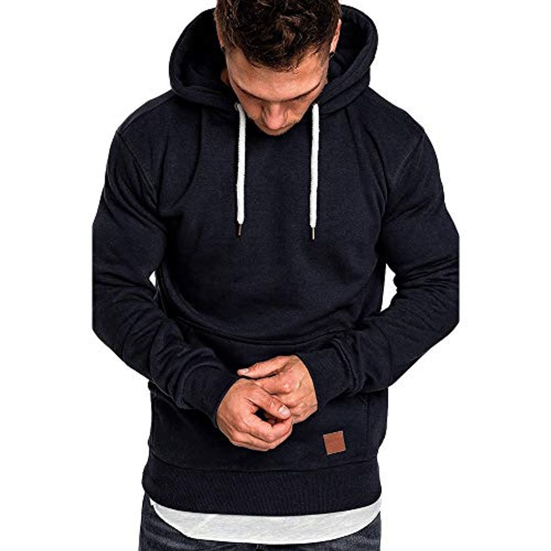 Fashion riou ¡Oferta Sudaderas con Capucha para Hombre Cosy Chaqueta Deportiva Sudadera con Cremallera Completa Ecosmart Hoodie Casual Jerséis Top Blouse ¡Caliente!