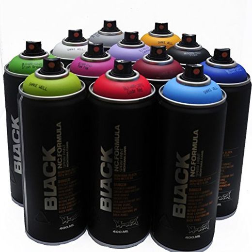 Montana Black 400ml Populares Colores Conjunto de 12 Calle de la Pintada del Mural del Arte la Pintura de Aerosol