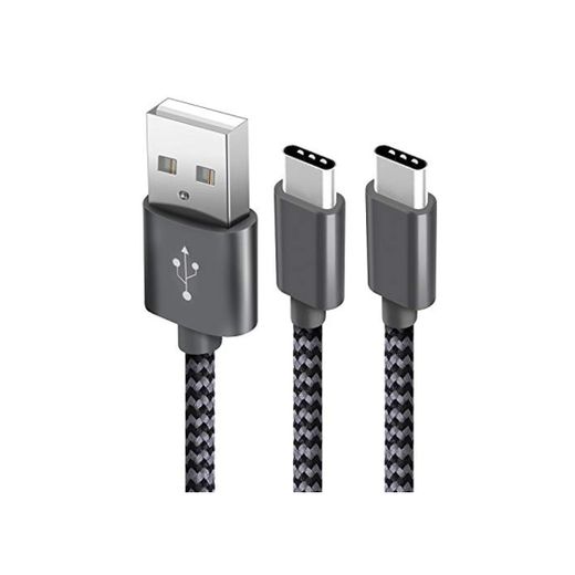 GERETIN Cable USB C [2Pack 2M] Cable USB Tipo C Cargador Rápida