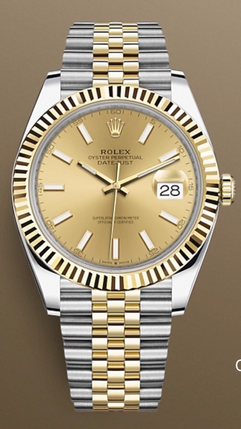 Moda Rolex Datejust 41mm dual tone