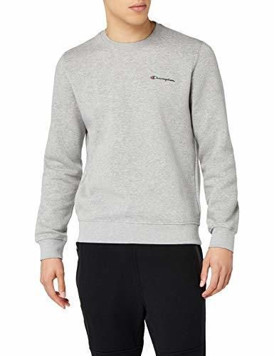 Champion Classic Small Logo para Hombre Sudadera, Gris