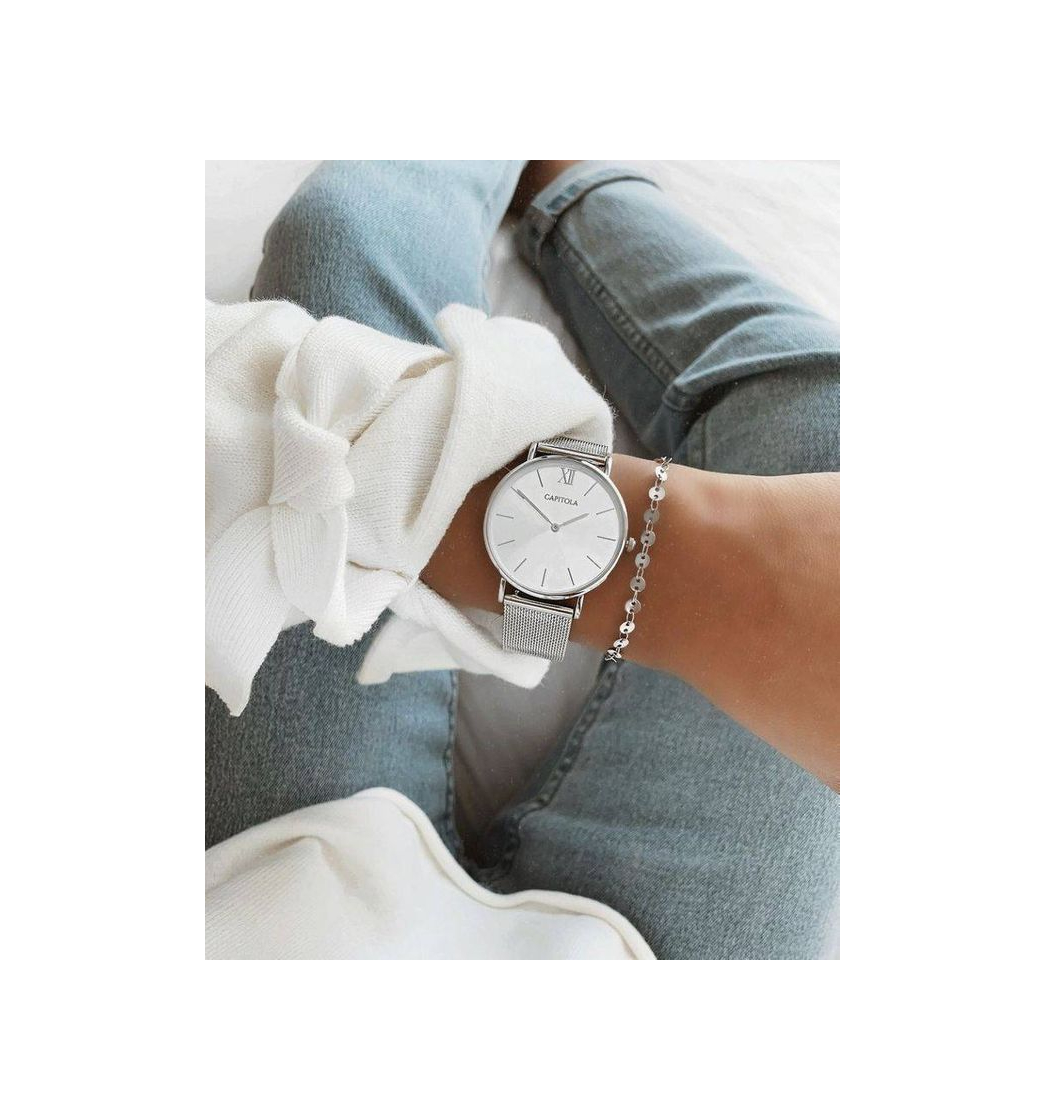 Social Pearl mesh silver white 