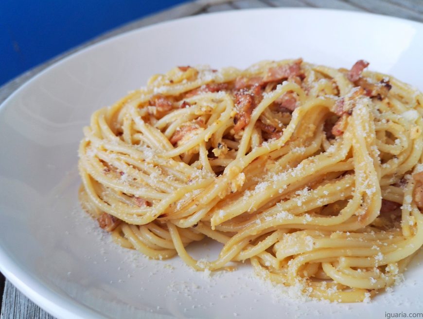 Moda Esparguete de Carbonara com Bacon · Iguaria! Receita e Culinária