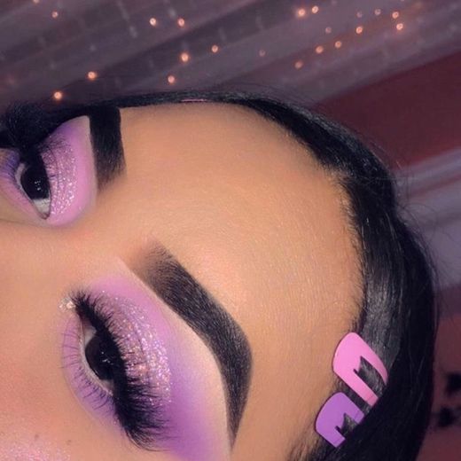 makeup lilás e rosa 💜