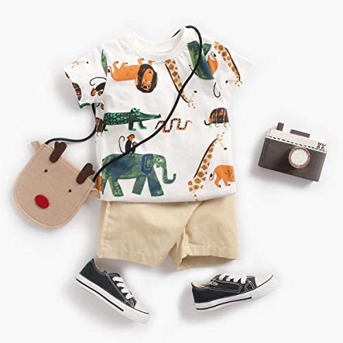 Social Sanlutoz Algodón Bebe Niño Conjuntos de Ropa 2pcs Verano Dibujos Animados Recién