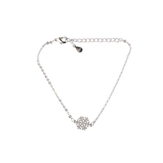 ROSENICE Pusiera Pulsera de Navidad Elegante Navidad Regalo de Plata para Mujer Pulsera de Nieve para Chica