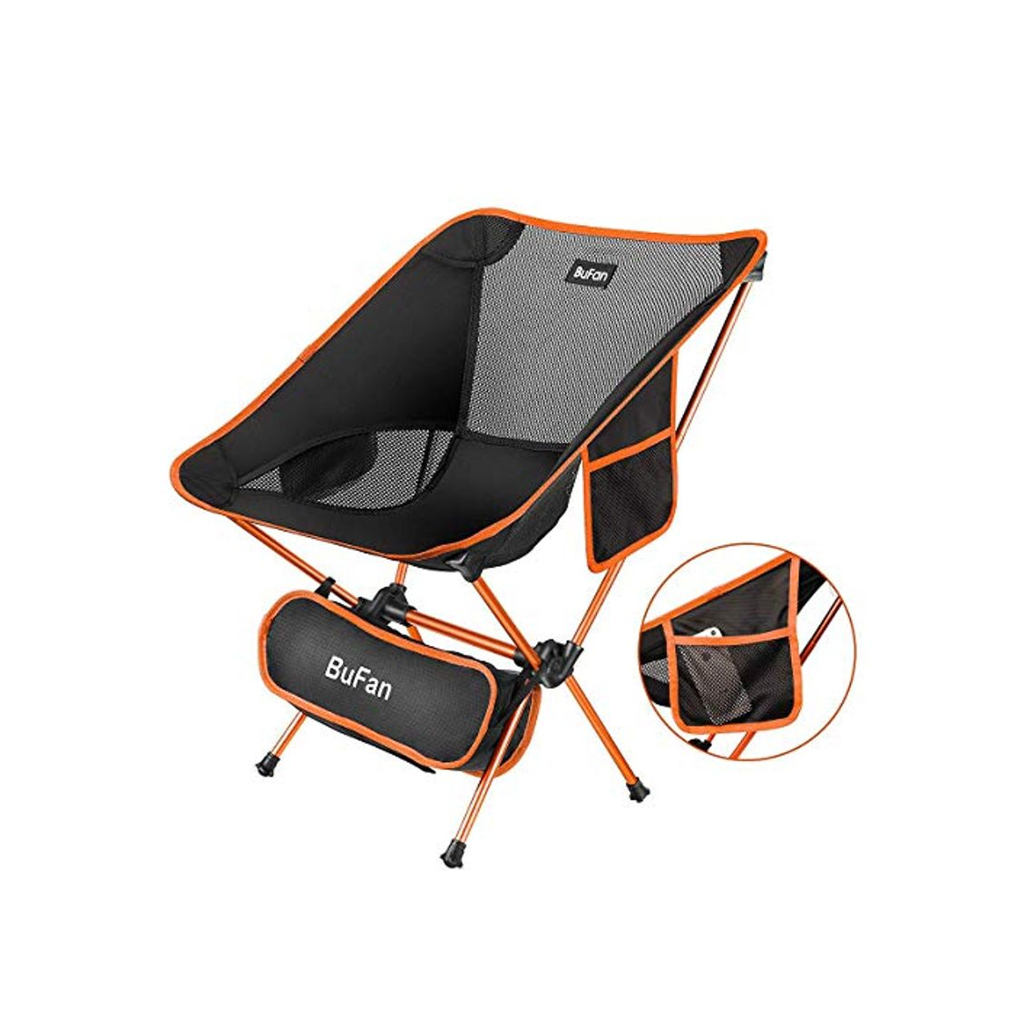 Product BuFan Silla de Camping Plegable con Bolsa portátil Carga hasta 150 KG,