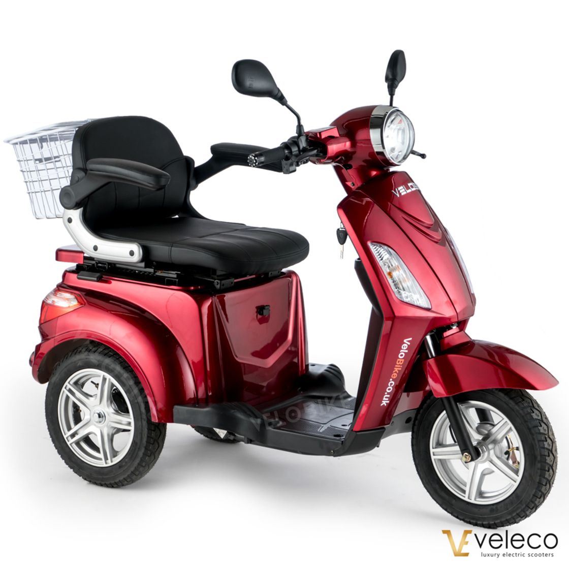 Productos VELECO ZT15 Scooter Eléctrico de 3 Ruedas Mayores Minusvalido 900W Rojo