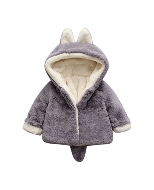 Social Abrigos Bebé, Niña Infant Ropa Otoño Invierno Chaqueta con Oreja de Conejo