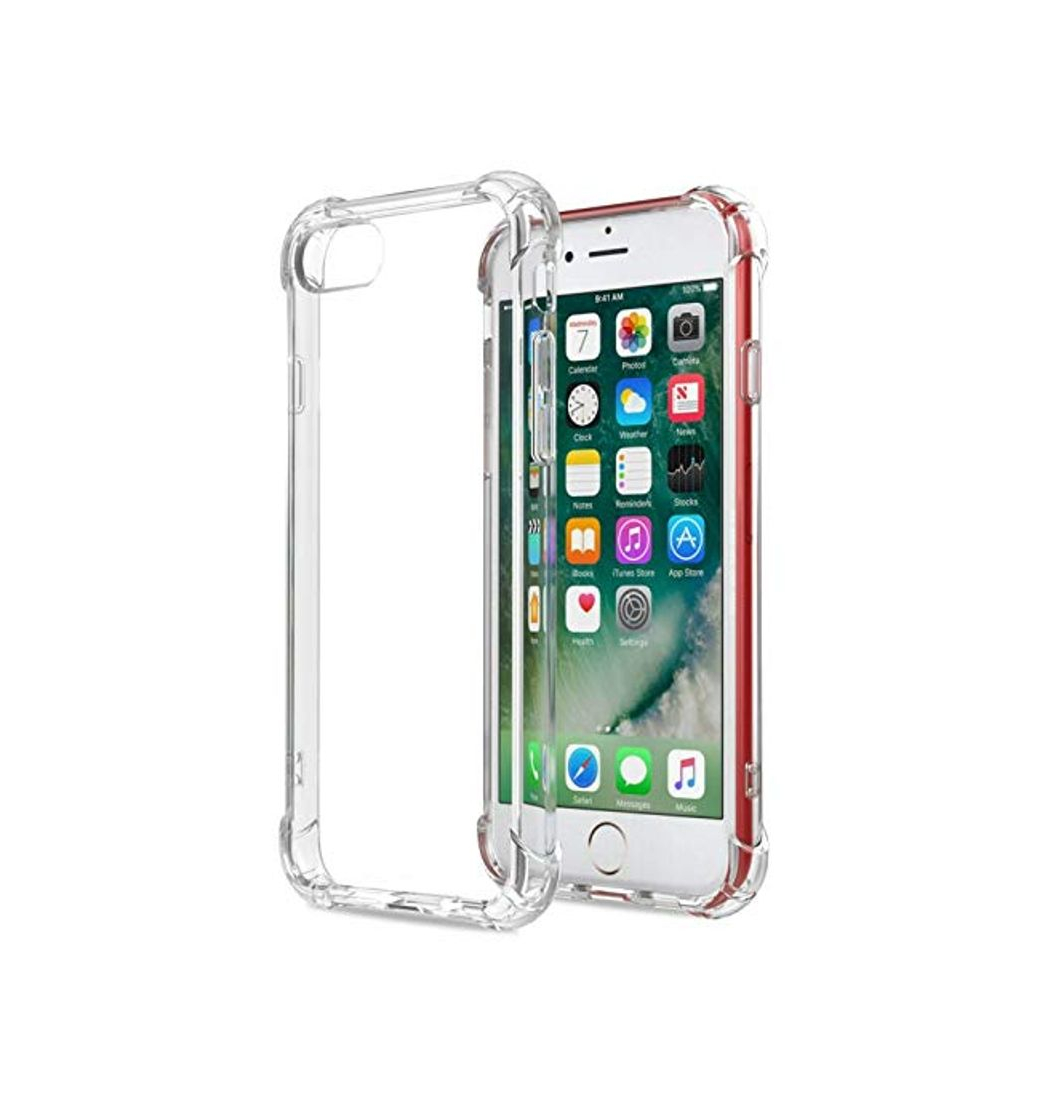 Funda iPhone 7 iPhone 8 HUSHCO Carcasa Ligera Delgada Silicona Suave TPU