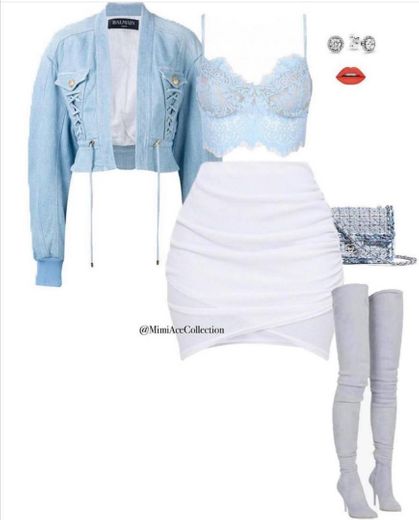 White and blue outfit💙