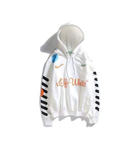 CVDEKH Sudadera con Capucha Ropa de Calle Off OW Logo Invierno otoño