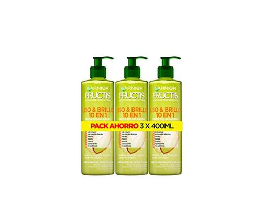 Garnier Fructis Liso y Brillo 10 en 1 Tratamiento Capilar Pelo Liso,