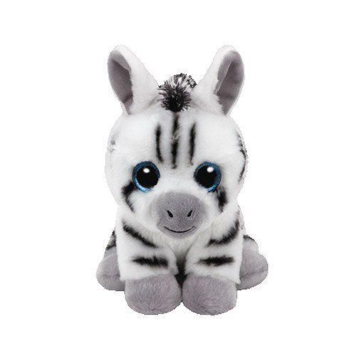 TY - Beanie Babies Stripes, peluche zebra, 15 cm