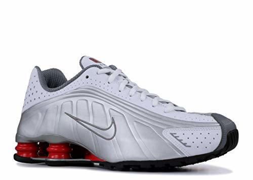 Nike Shox R4 BV1111-100 - Zapatillas Deportivas para Hombre, Color Blanco, Plateado