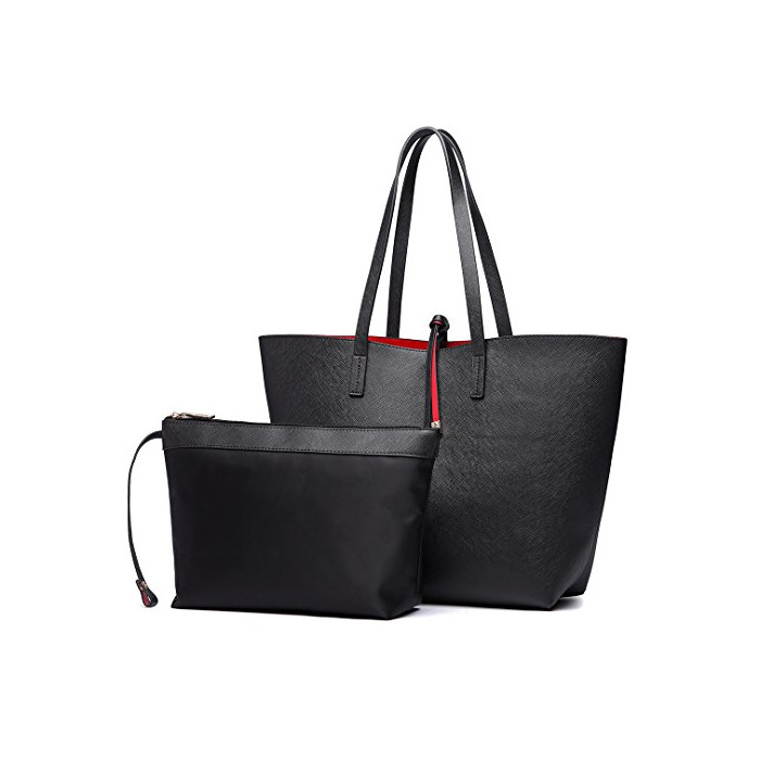Social Miss Lulu Mujer Bolso de Mano Reversible Elegante Bolso de Hombro de