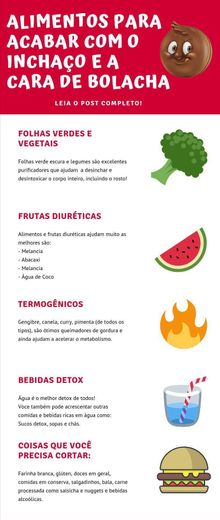 Alimentos para acabar com o inchaço