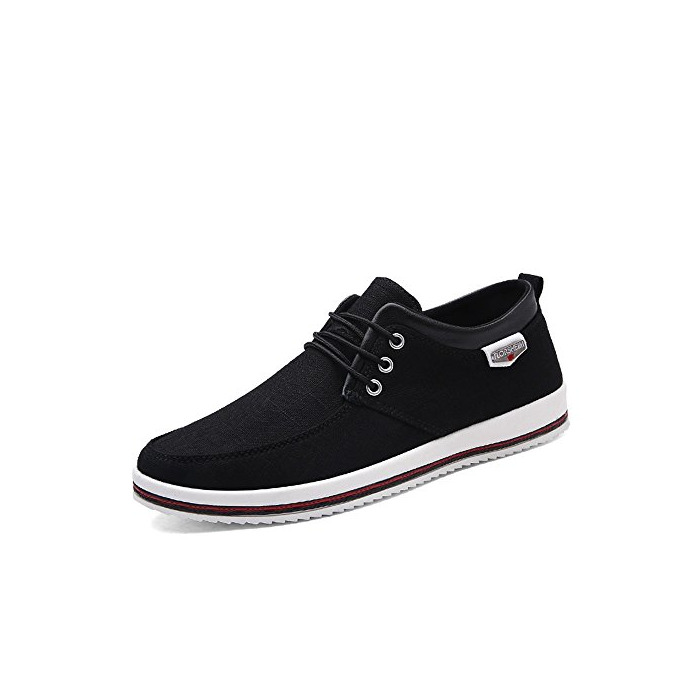 Product CUSTOME Hombres Lona Zapatos Plano Suave Ligero Casual para Caminar Zapatos Sneaker